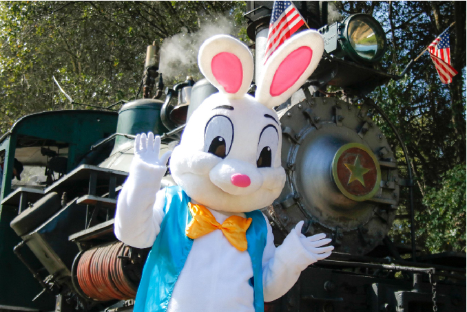 bunny and steam train